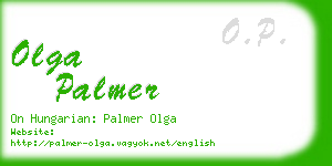 olga palmer business card